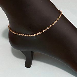 Gold Filled Weaved Beach Anklet